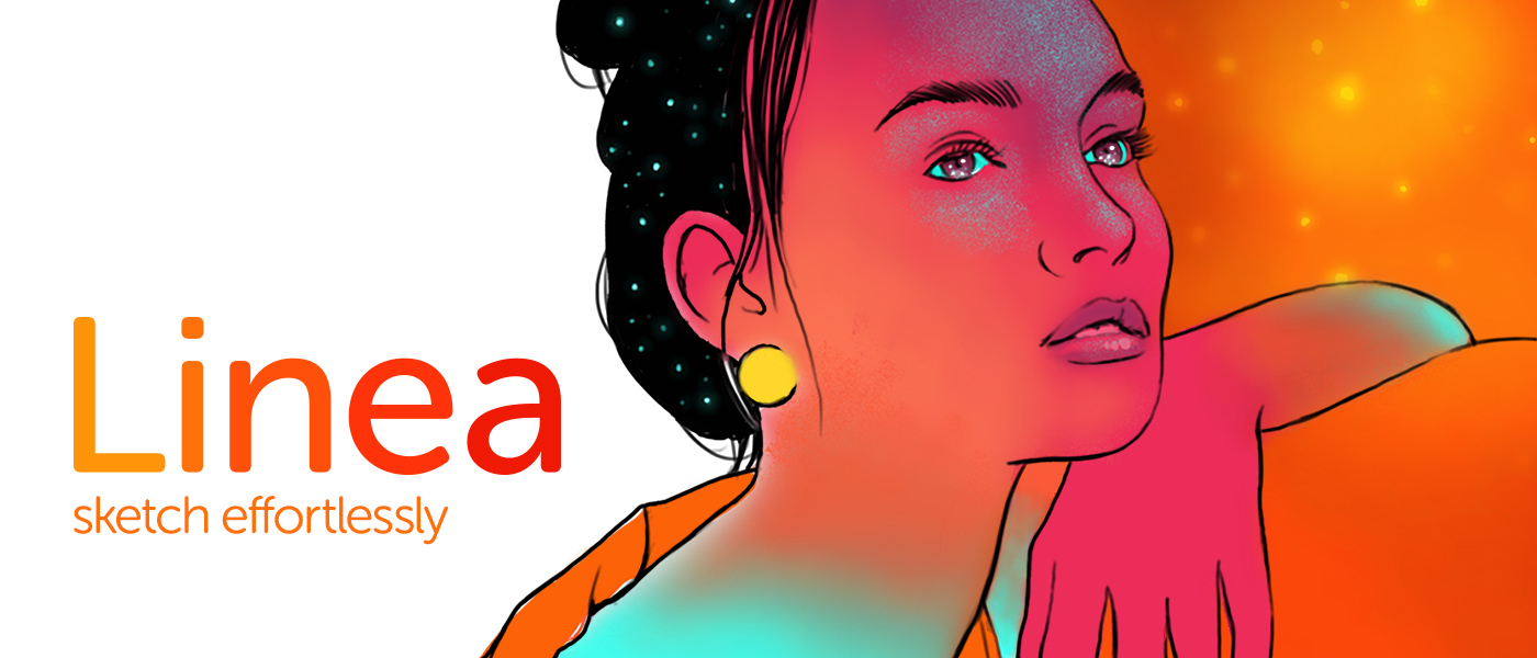 Linea Hero Illustration - Colorful woman