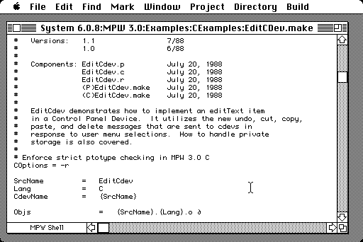Macintosh Programmer's Workshop Screenshot
